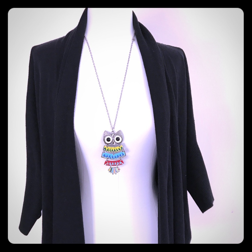 Long necklace with owl penant